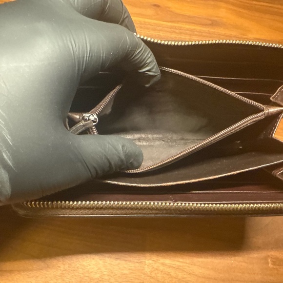 Gucci Long Wallet GG Interlocking Leather Chocolate Brown - Picture 7 of 9